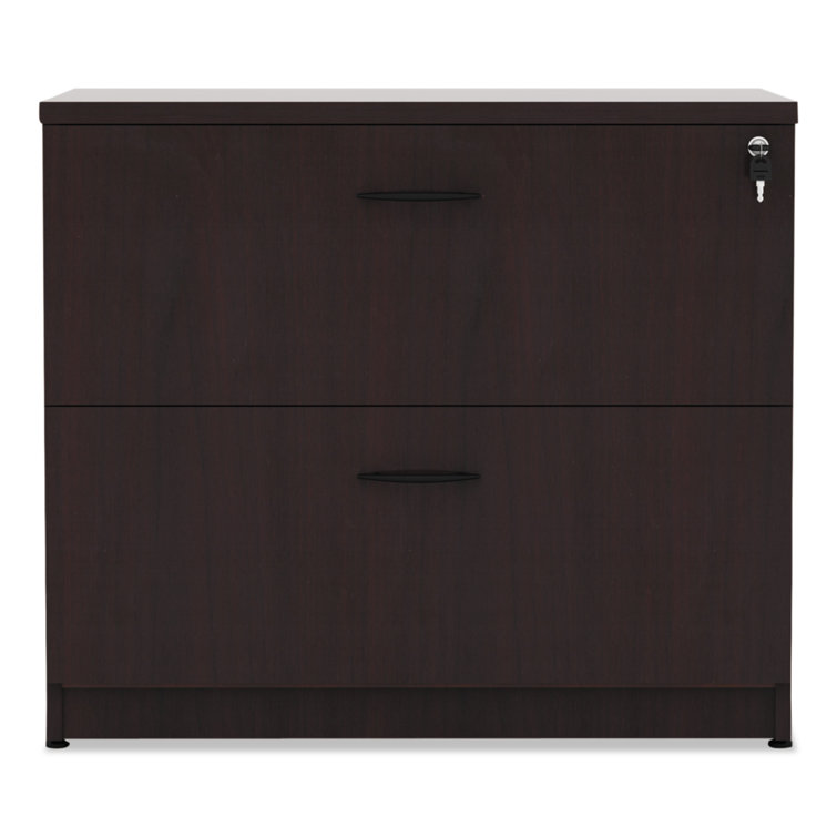 Mahogany 2-Drawer Lockable Water Resistant Lateral File Cabinet