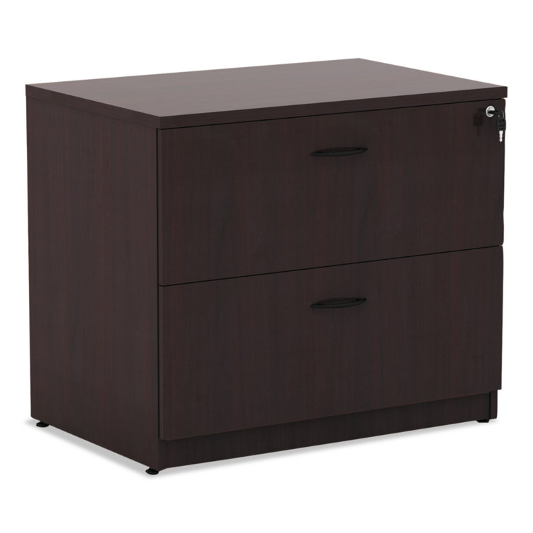Mahogany 2-Drawer Lockable Water Resistant Lateral File Cabinet