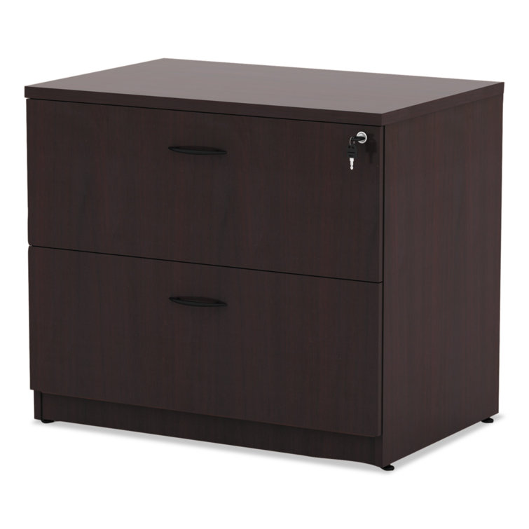 Mahogany 2-Drawer Lockable Water Resistant Lateral File Cabinet