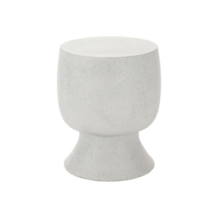 Sayle 20" Round Cast Concrete Gray Side Table
