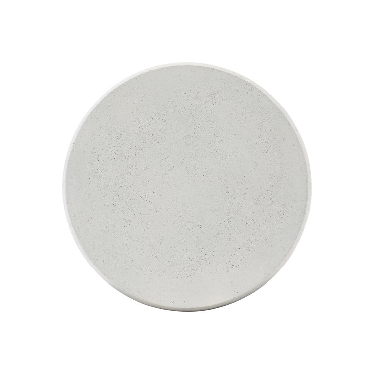 Sayle 20" Round Cast Concrete Gray Side Table