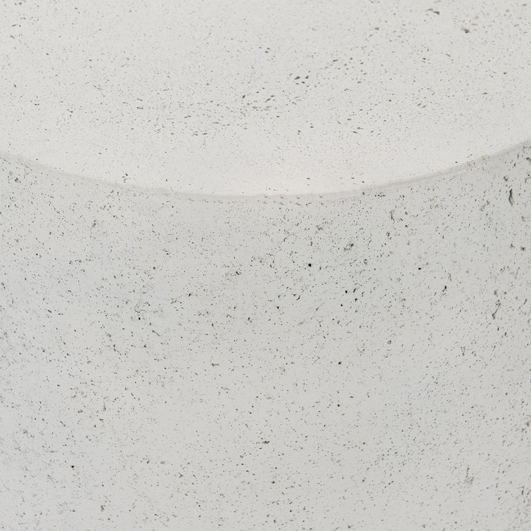 Sayle 20" Round Cast Concrete Gray Side Table