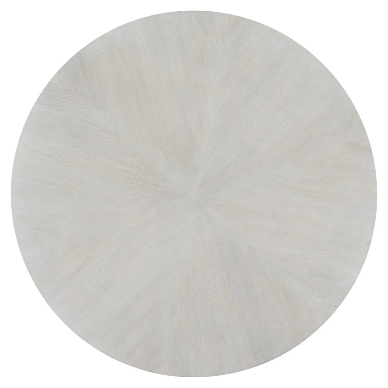 Thorne Transitional Round Off-White Wood Coffee Table with Storage