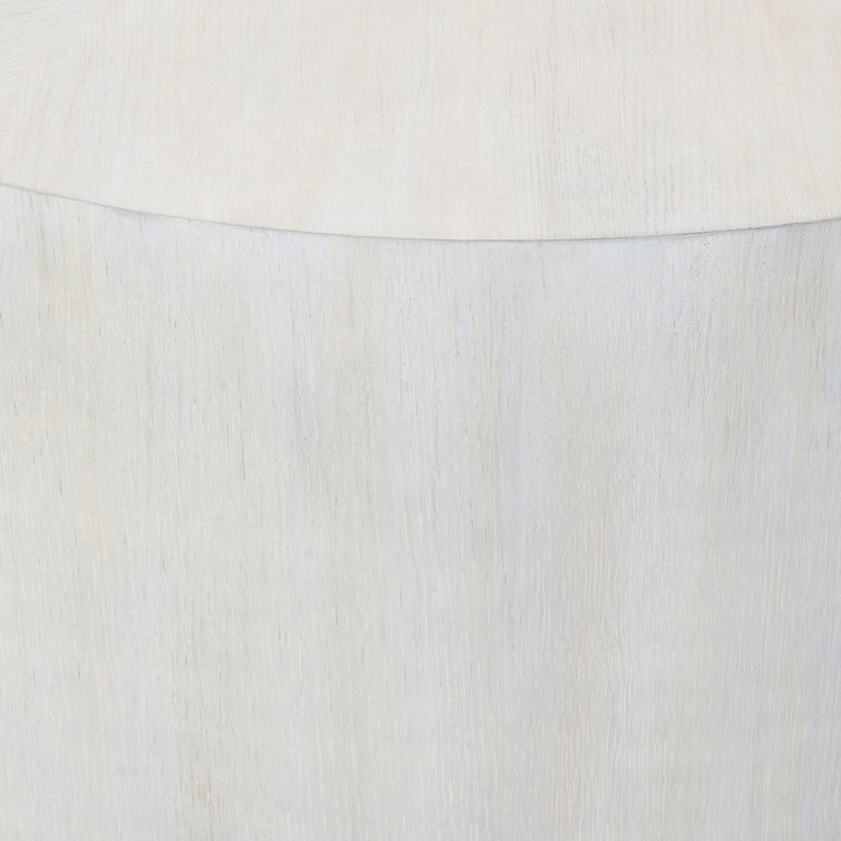 Thorne Transitional Round Off-White Wood Coffee Table with Storage