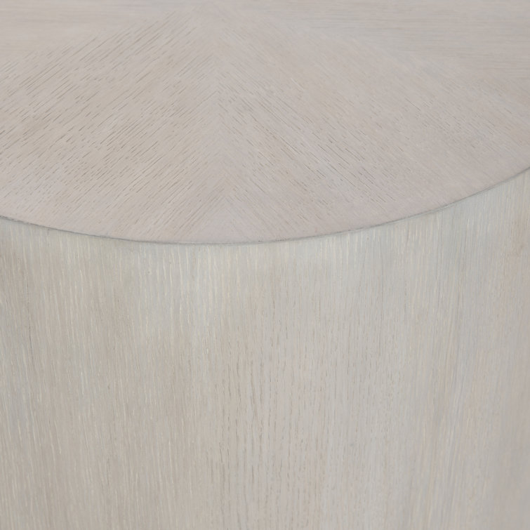 Thorne Off-White Transitional Round Wood End Table
