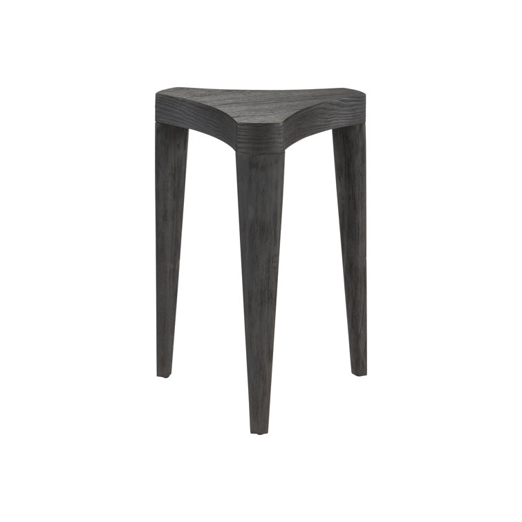 Katana Blackened Pine Triangular Three-Legged Accent Table