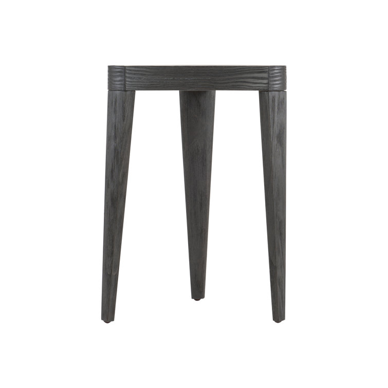Katana Blackened Pine Triangular Three-Legged Accent Table