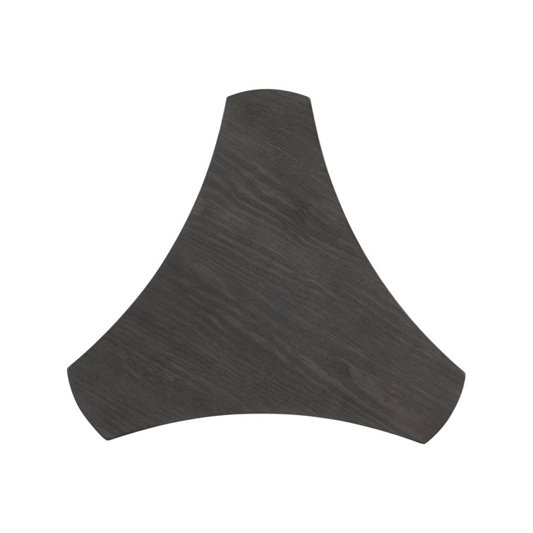 Katana Blackened Pine Triangular Three-Legged Accent Table