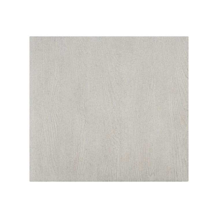 Off-White Rectangular Transitional Wood End Table