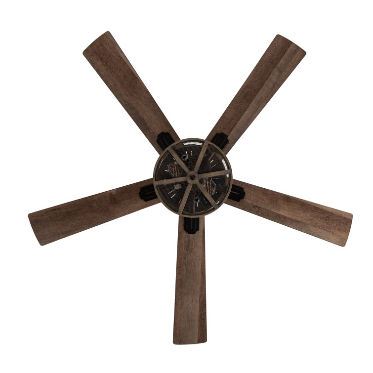 52" Oil Rubbed Bronze WiFi Smart Ceiling Fan with LED Light