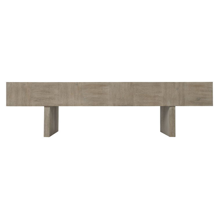 Transitional Rustic Oak Rectangular Outdoor Coffee Table with Storage