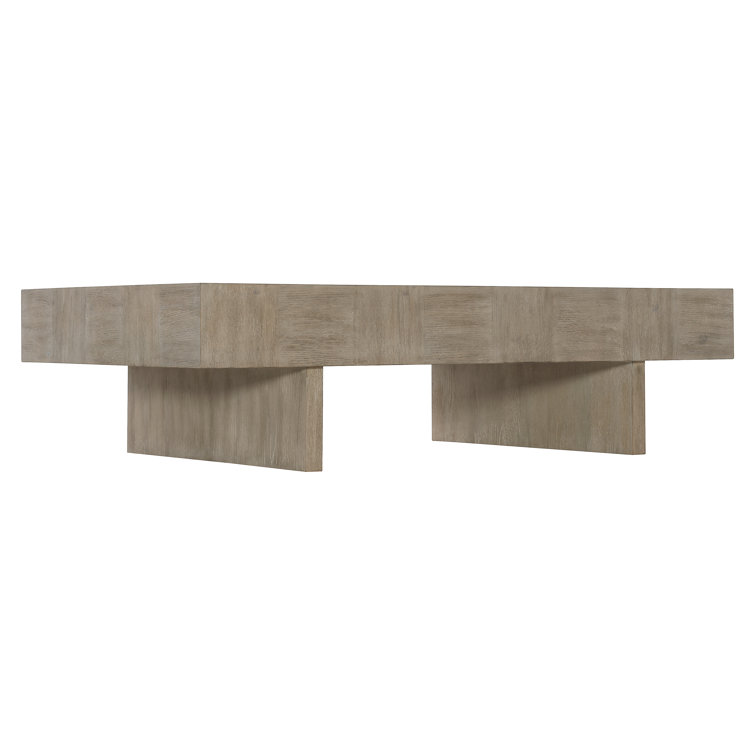 Transitional Rustic Oak Rectangular Outdoor Coffee Table with Storage