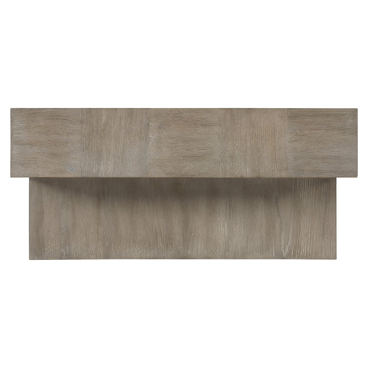 Transitional Rustic Oak Rectangular Outdoor Coffee Table with Storage