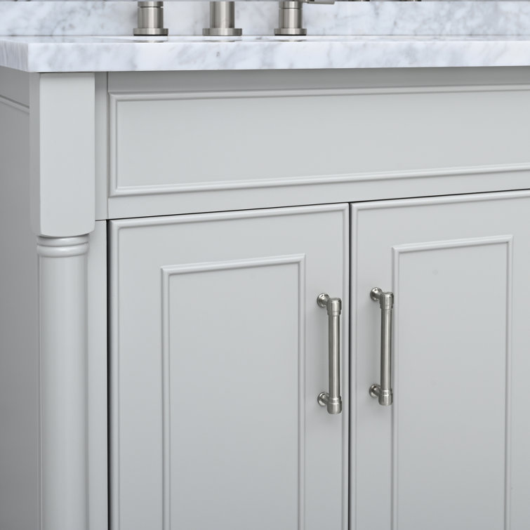 Bristol Light Gray 61'' Double Freestanding Bathroom Vanity