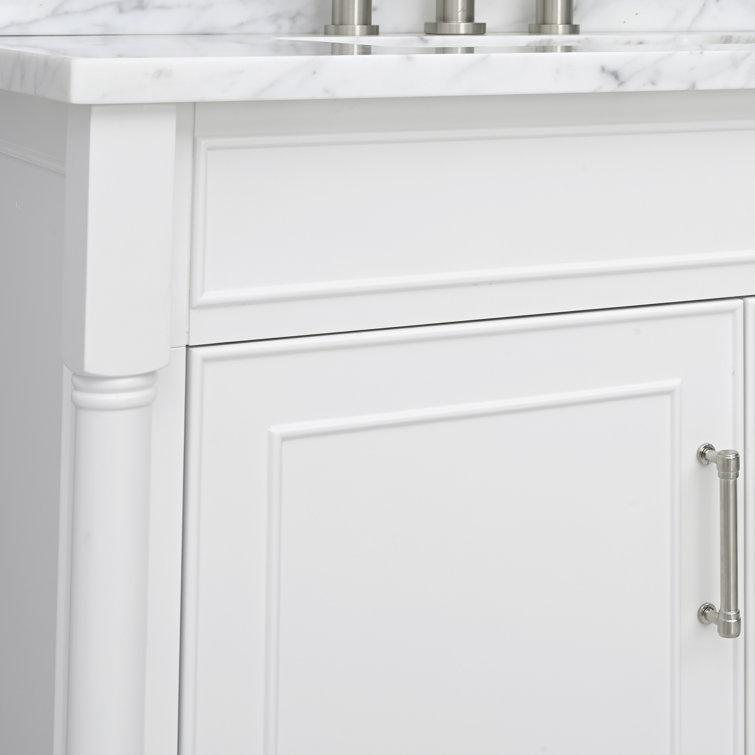 Selene 37'' Elegant White Single Freestanding Bathroom Vanity