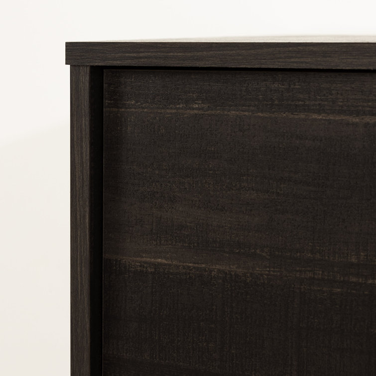 Londen Rubbed Black 6-Drawer Industrial Double Dresser