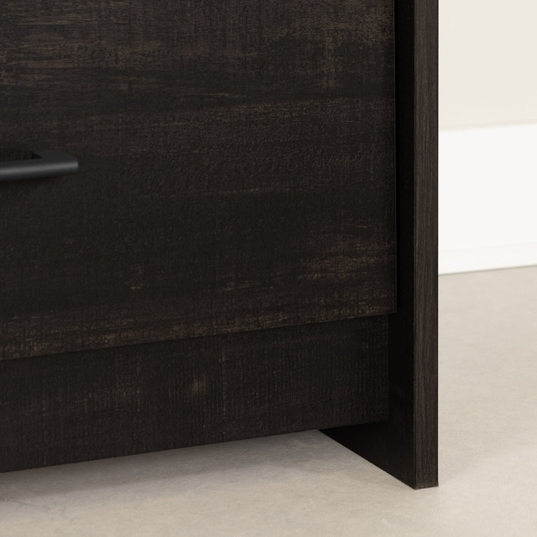 Londen Rubbed Black 6-Drawer Industrial Double Dresser