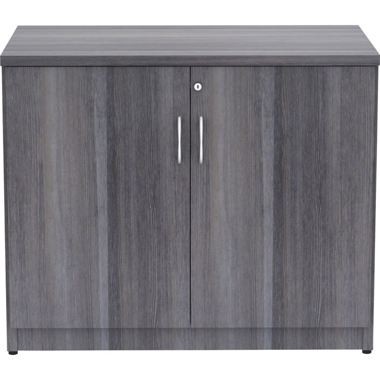 Essentials 36'' Espresso Melamine 2-Door Office Credenza with Adjustable Shelving