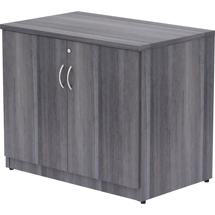 Essentials 36'' Espresso Melamine 2-Door Office Credenza with Adjustable Shelving