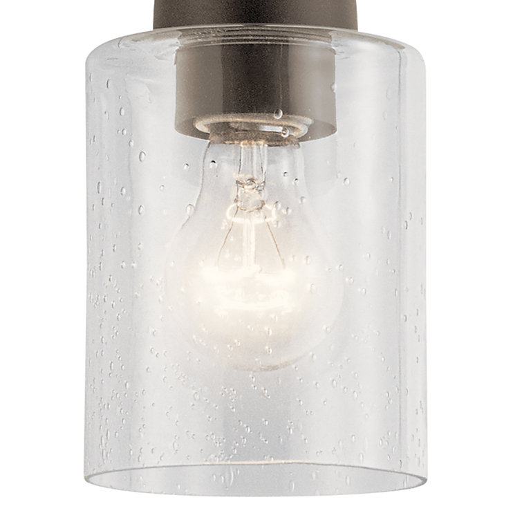 Winslow Olde Bronze Mini Pendant with Clear Seeded Glass