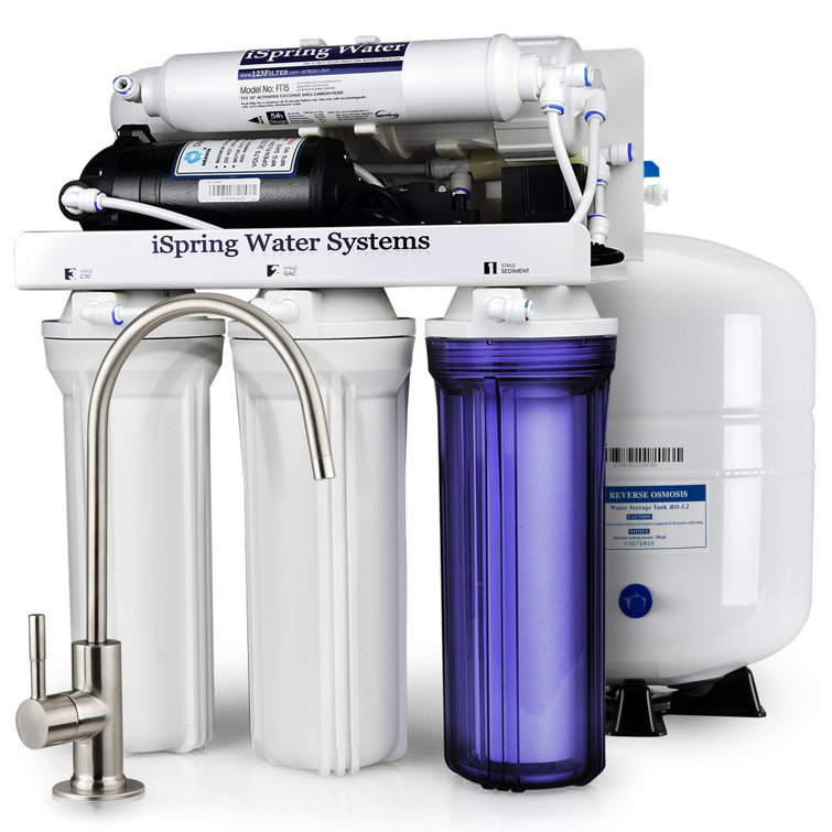 iSpring 5-Stage Under Sink Reverse Osmosis Water Filtration System with Pump