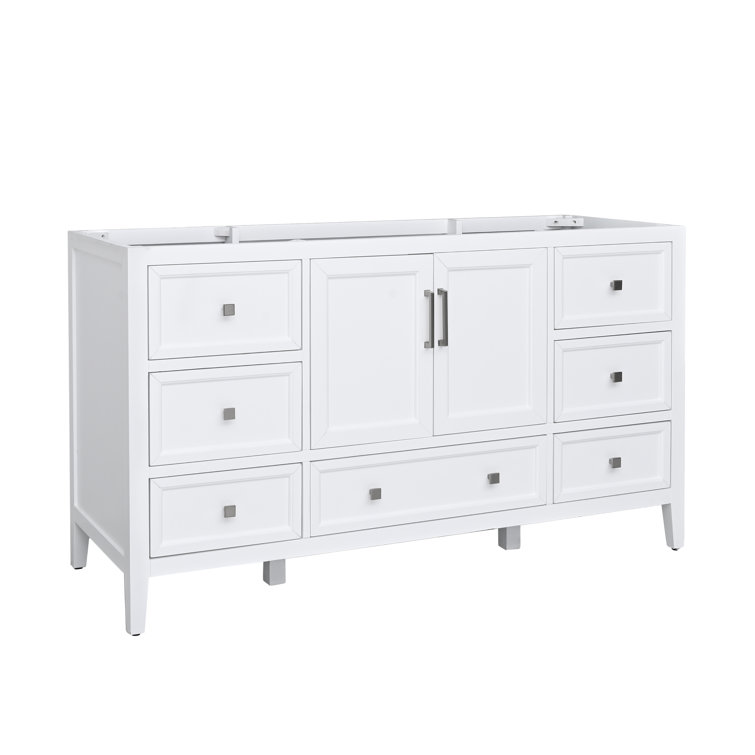 Everette 60'' White Single Freestanding Bathroom Vanity