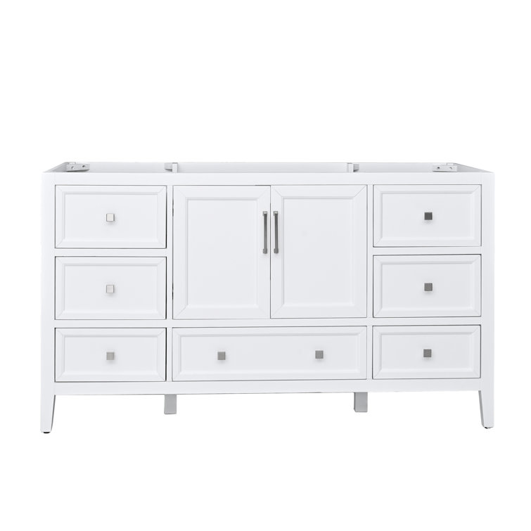 Everette 60'' White Single Freestanding Bathroom Vanity
