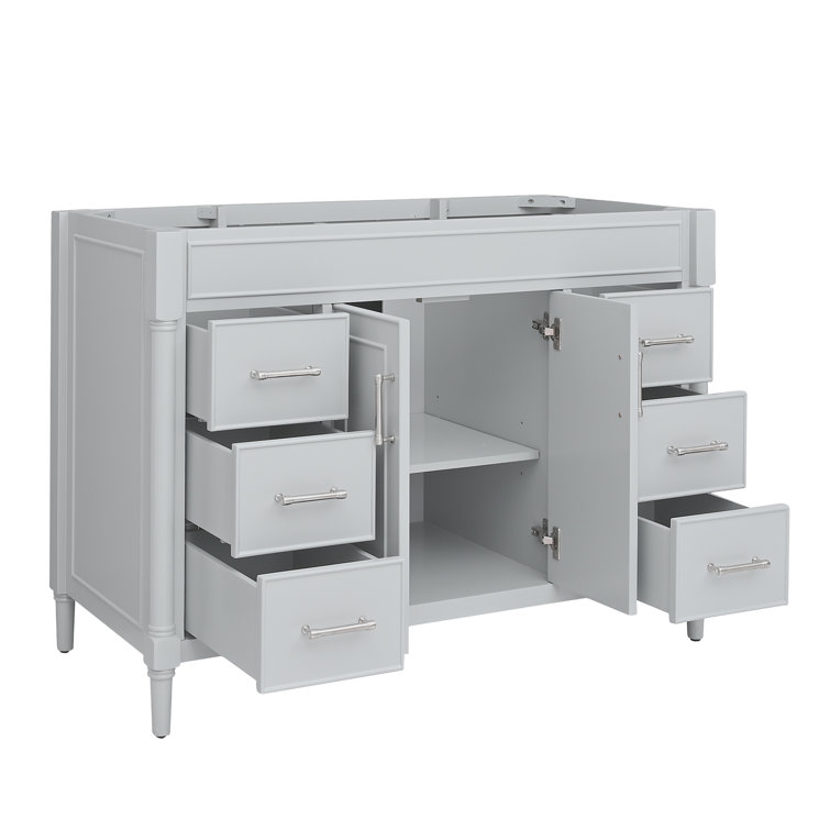 Bristol 48" Light Gray Freestanding Bathroom Vanity Base