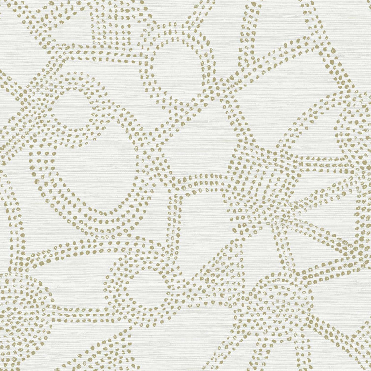 Taupe and White Abstract Peel & Stick Wallpaper Roll