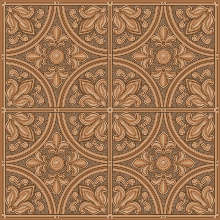 Copper Tin 11.25'' Peel and Stick Backsplash Tile
