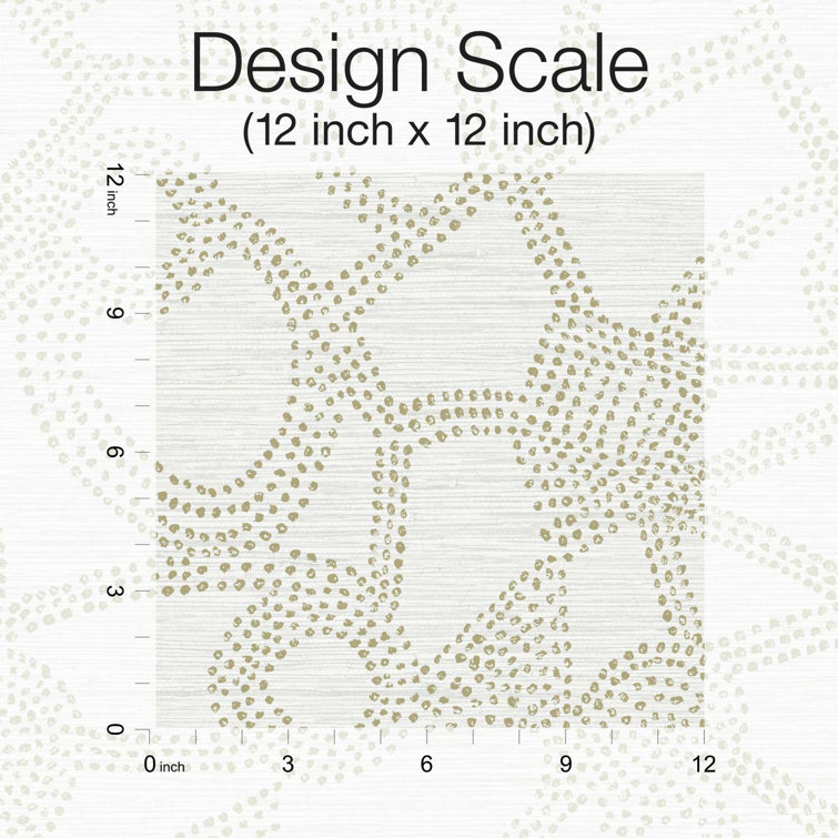 Taupe and White Abstract Peel & Stick Wallpaper Roll