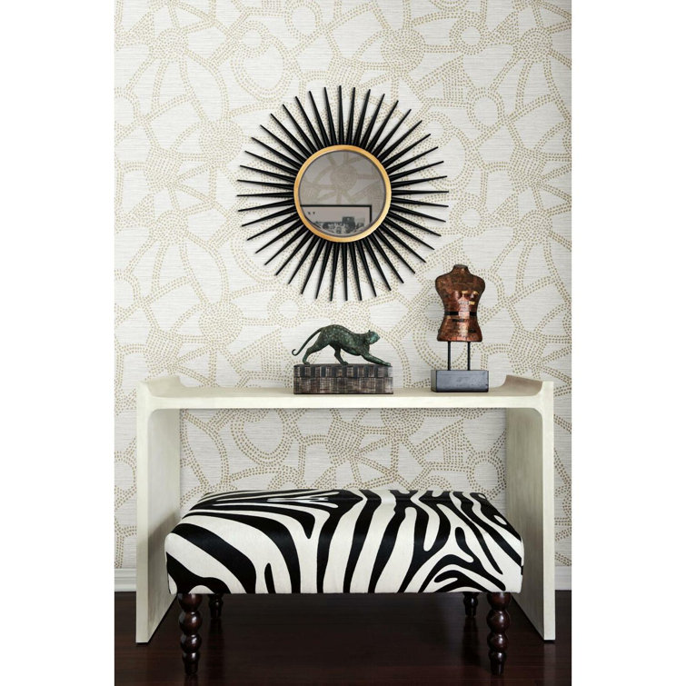 Taupe and White Abstract Peel & Stick Wallpaper Roll