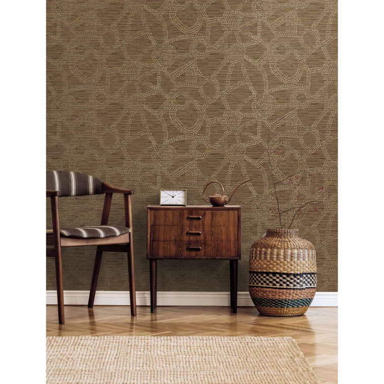 Brown Abstract Pattern Self-Adhesive Vinyl Wallpaper