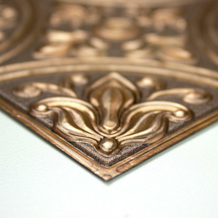 Copper Tin 11.25'' Peel and Stick Backsplash Tile