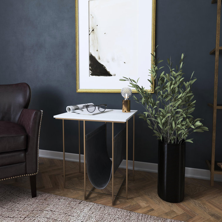 Butler Koler 101'' Marble & Iron Rectangular Magazine Table