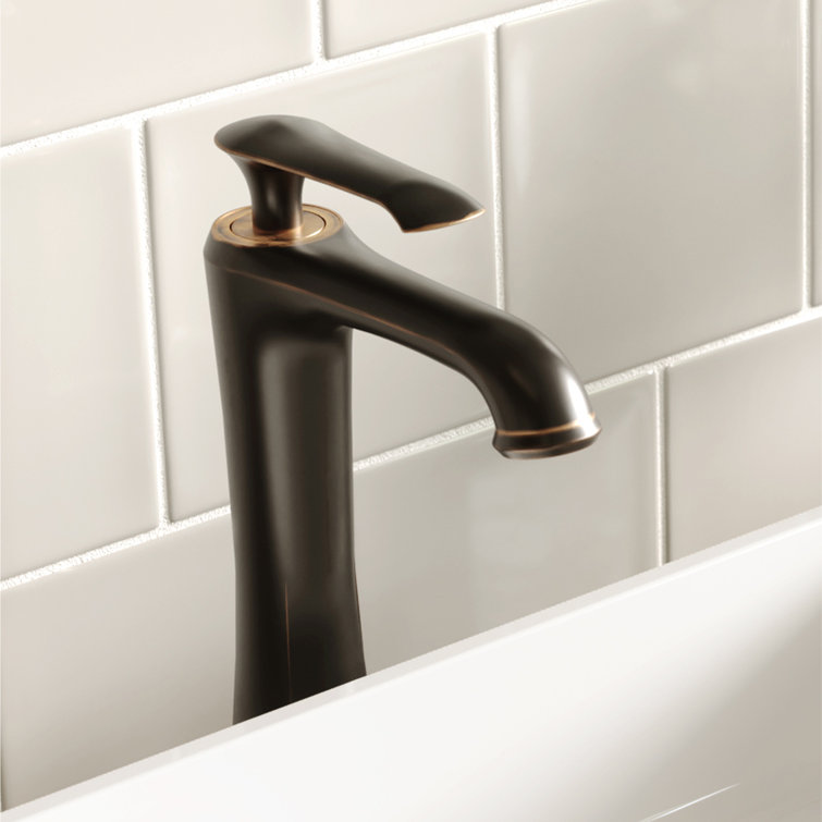 Woodburn Oil Rubbed Bronze Vessel Bathroom Faucet with Pop-Up Drain