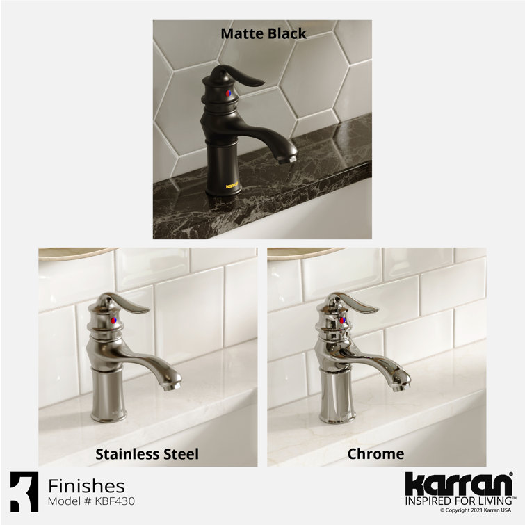 Dartford Stainless Steel Single Handle Bathroom Faucet with Pop-Up Drain