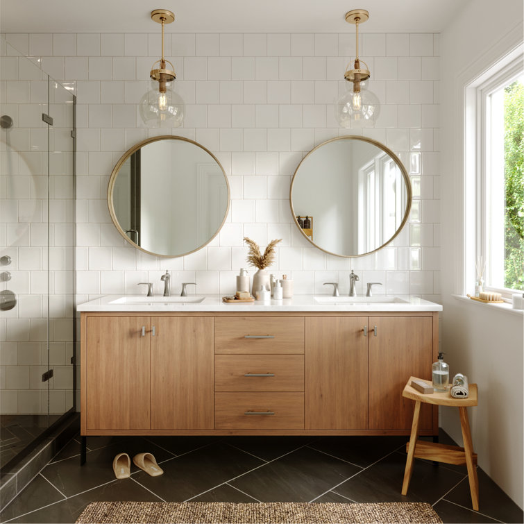 Woodburn Stainless Steel 2-Handle Widespread Bathroom Faucet