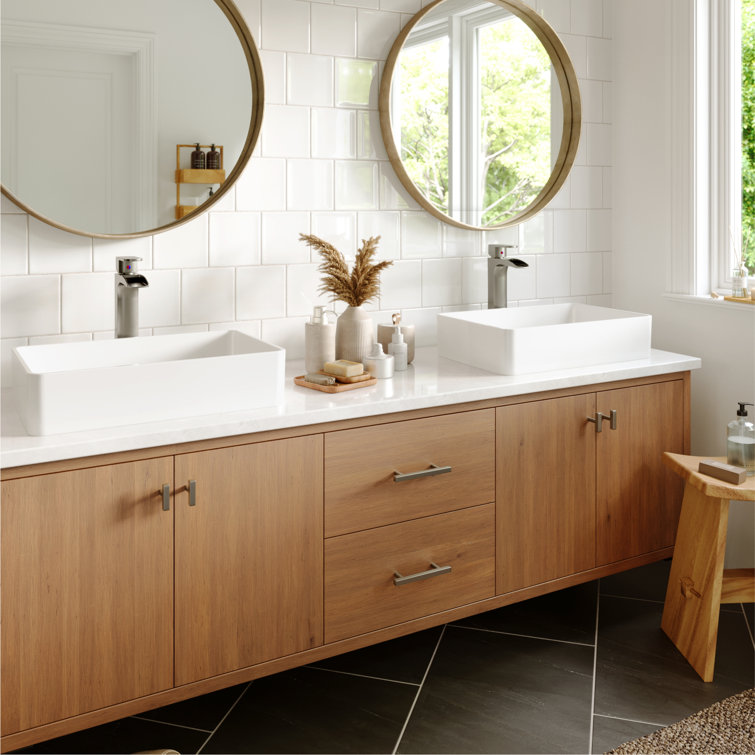 Stainless Steel Single Handle Vessel Bathroom Faucet with Pop-Up Drain