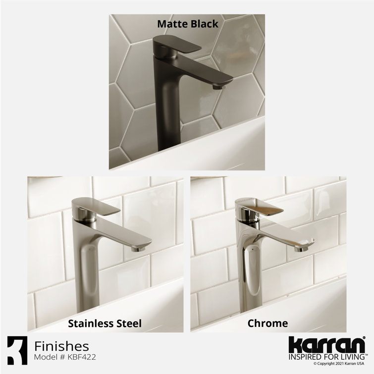 Kayes Stainless Steel Single Handle Vessel Bathroom Faucet