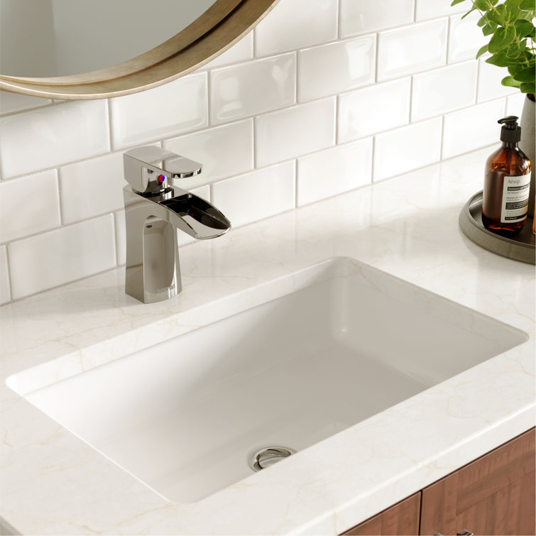 Chrome Single Handle Waterfall Bathroom Faucet with Pop-Up Drain