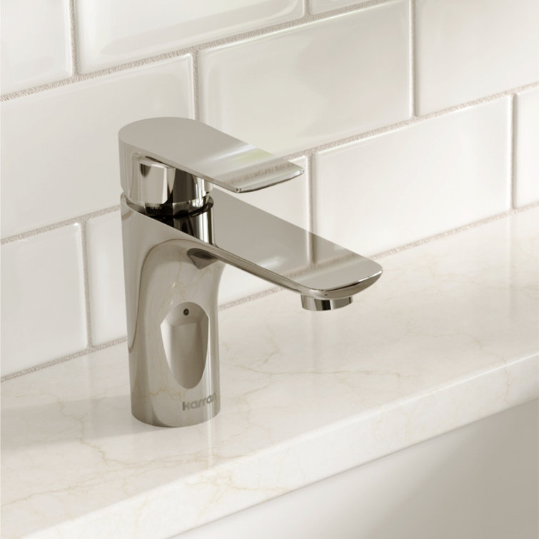 Chrome Single Handle Bathroom Faucet with Pop-Up Drain