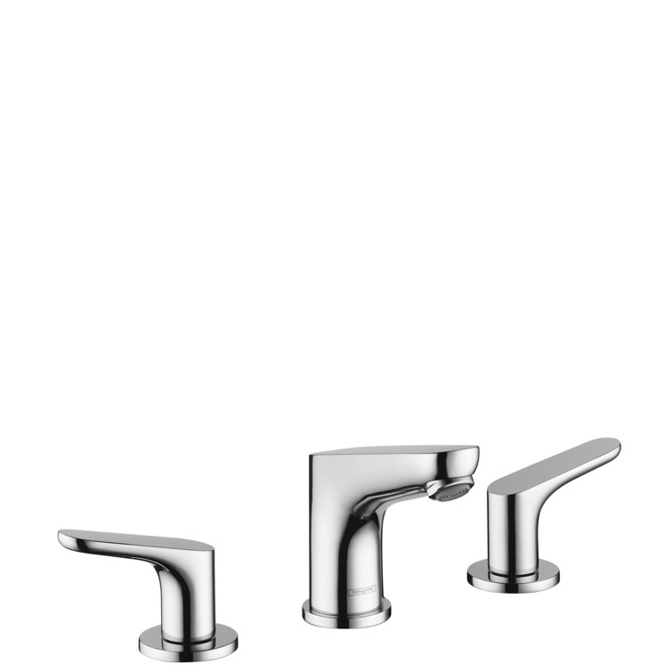 Modern Chrome Dual-Lever Widespread Bathroom Faucet