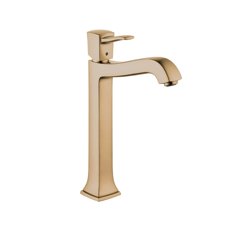Elegant Polished Nickel Single-Hole Vessel Faucet in Brushed Bronze