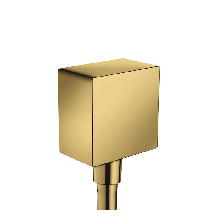 Polished Gold Modern Wall Outlet with Backflow Prevention