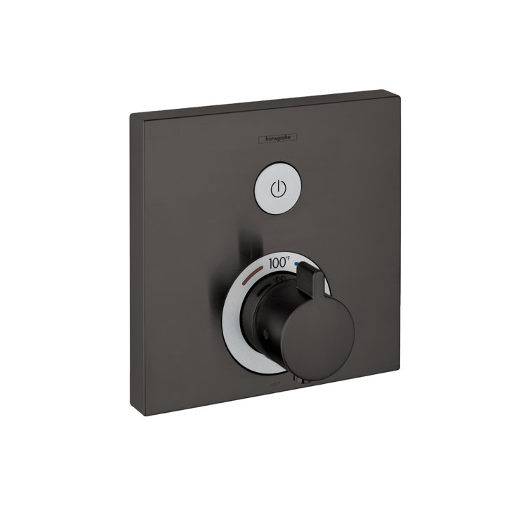 Brushed Black Chrome Wall-Mounted Thermostatic Shower Trim