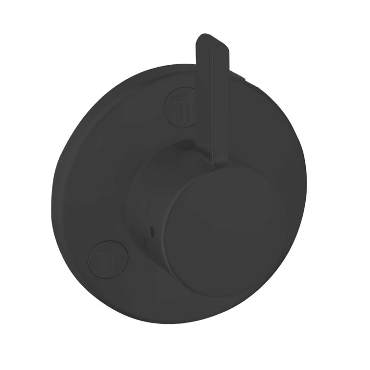 Ecostat Matte Black Wall-Mounted Shower Diverter Valve Trim