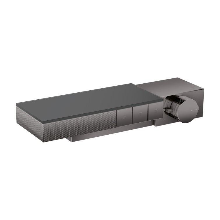 Polished Black Chrome Modern Wall-Mounted Shower Trim