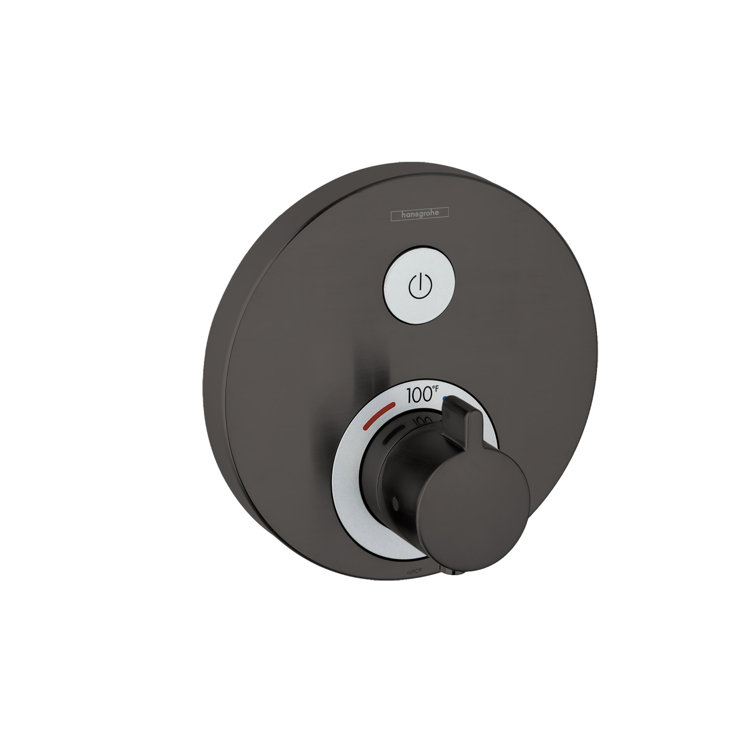 Brushed Black Chrome Wall-Mounted Thermostatic Shower Trim