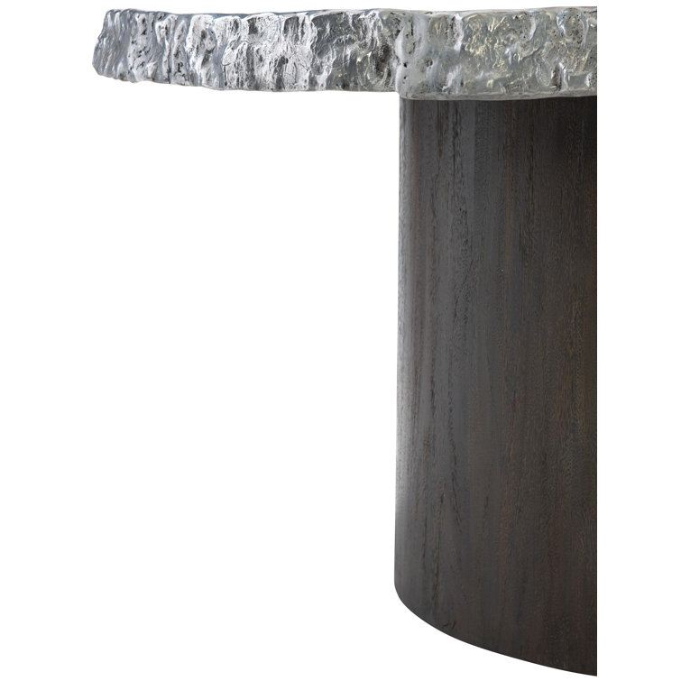 Cahill Round Reclaimed Wood Dining Table with Aluminum Top